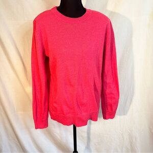 A New Day Vibrant Pink Long Sleeve Crew Neck Sweater – Size M